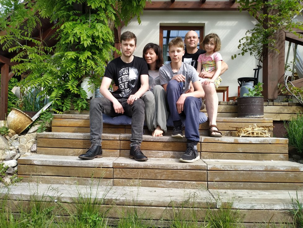 Jindřich Havelka s rodinou
