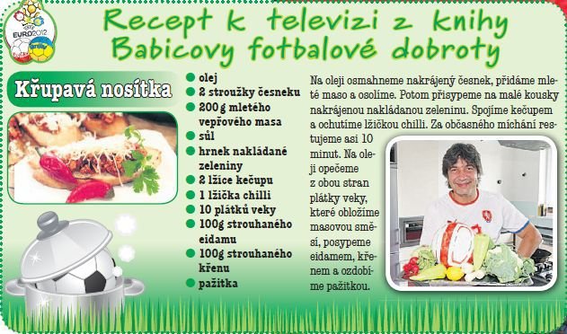 Recept k televizi z knihy Babicovy fotbalové dobroty