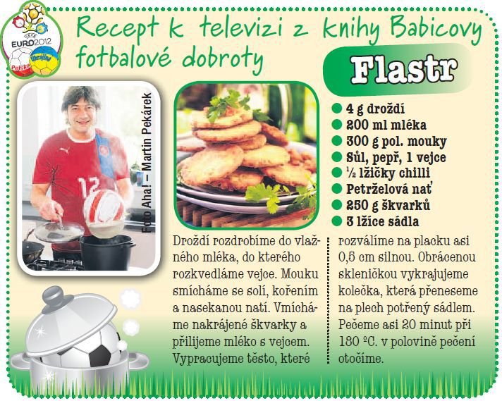 Recept k televizi z knihy Babicovy fotbalové dobroty