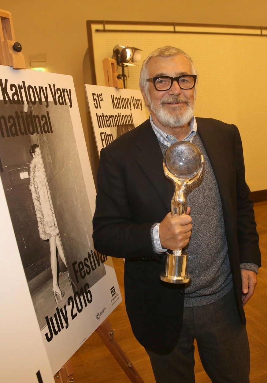 Jiří Bartoška na tiskové konferenci Filmového festivalu Karlovy Vary