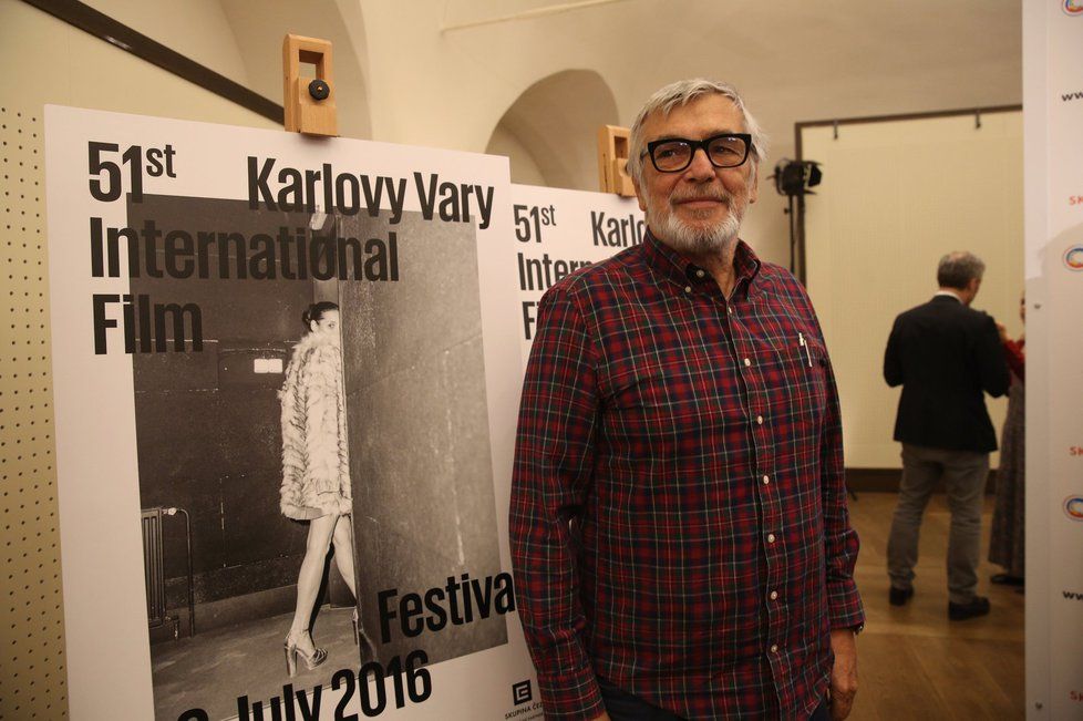 Jiří Bartoška na tiskové konferenci k 51. ročníku MMF Karlovy Vary