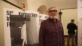 Jiří Bartoška na tiskové konferenci k 51. ročníku MMF Karlovy Vary