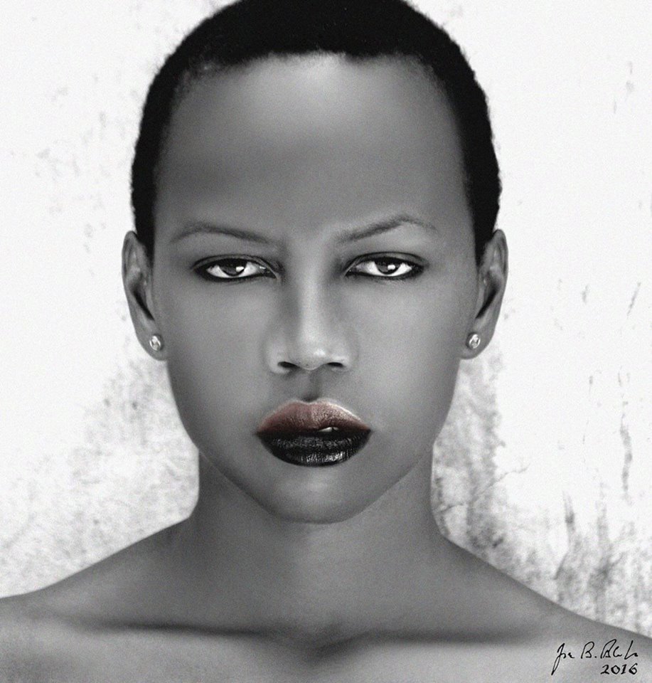 Modelka Victoria Zablon, kterou Bláha v Tanzanii fotil.