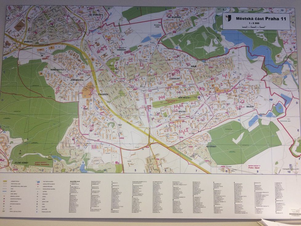 Mapa Jižního Města - nepostradatelná pomůcka při místopisné orientaci.