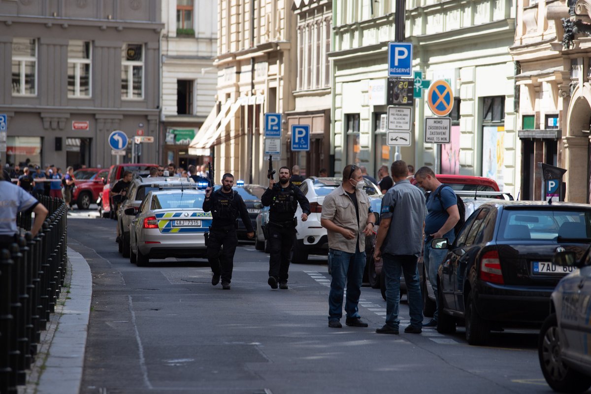 Palackého ulice v centru Prahy, kde byl Jiří Dvořák dopaden.
