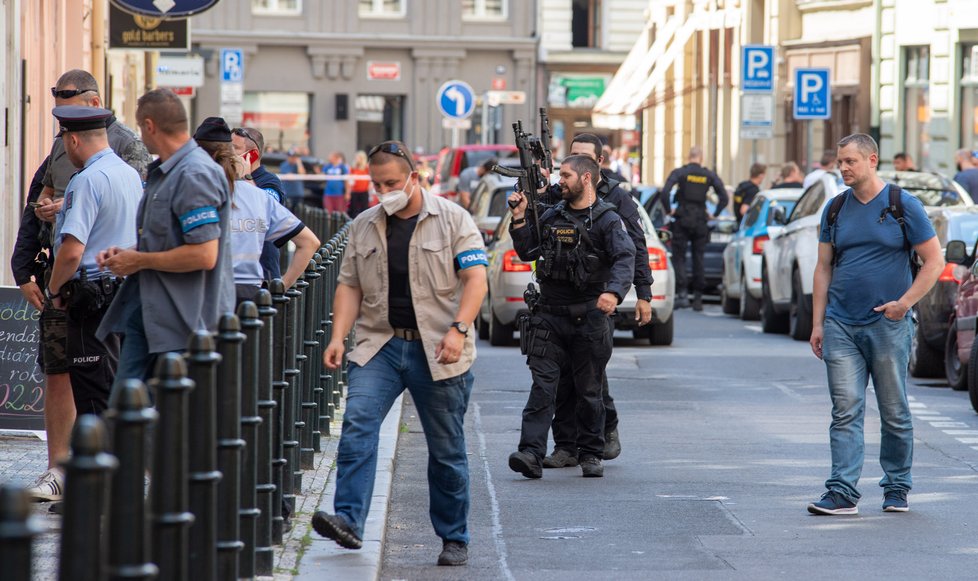 Palackého ulice v centru Prahy, kde byl Jiří Dvořák dopaden.