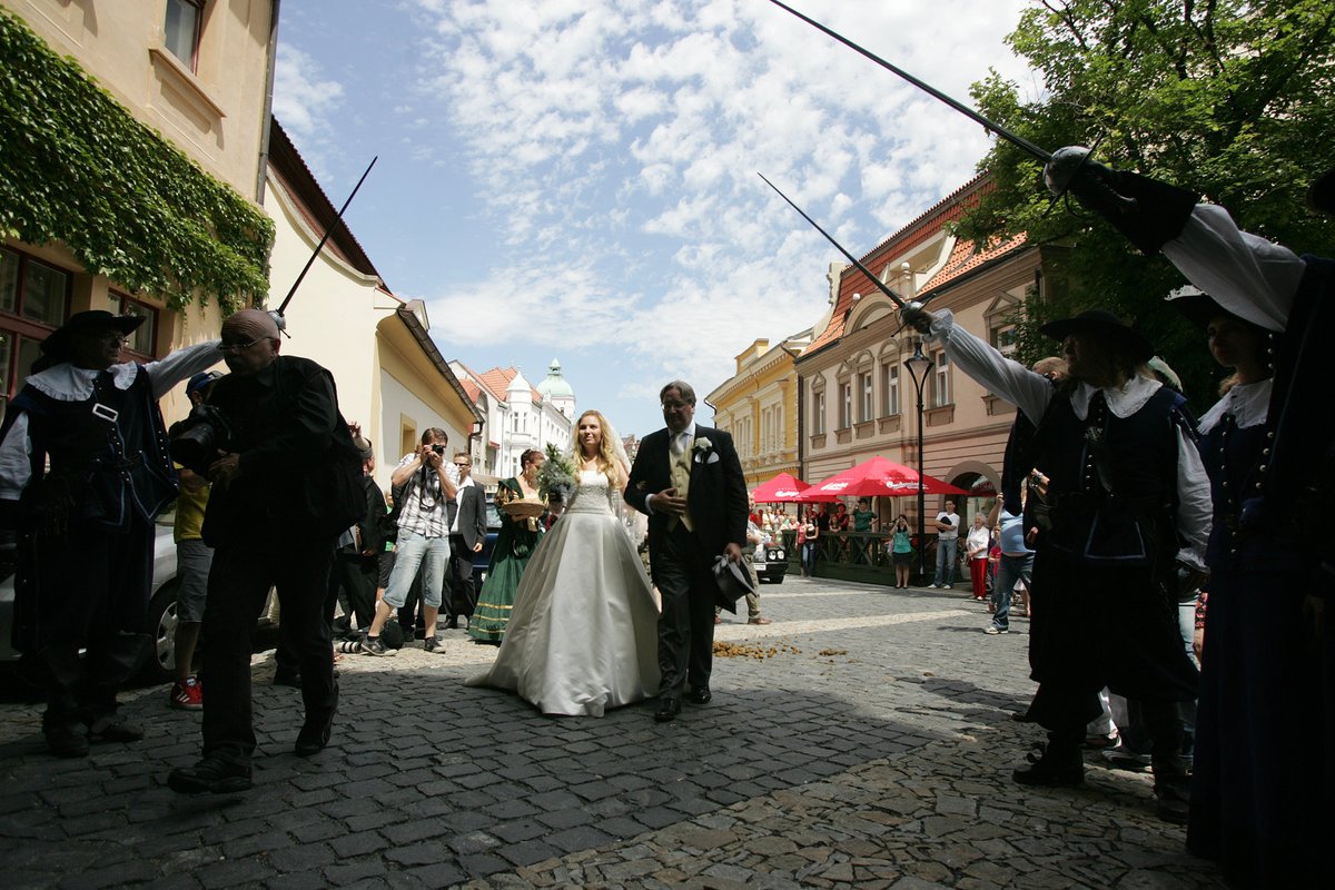 Čestná stráž mušketýrů.