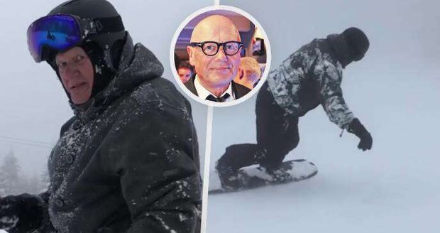 Jiří Korn na snowboardu