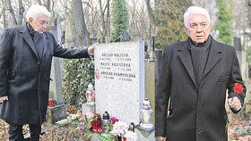 Jiří Krampol natáčel na hrobě Hanky.