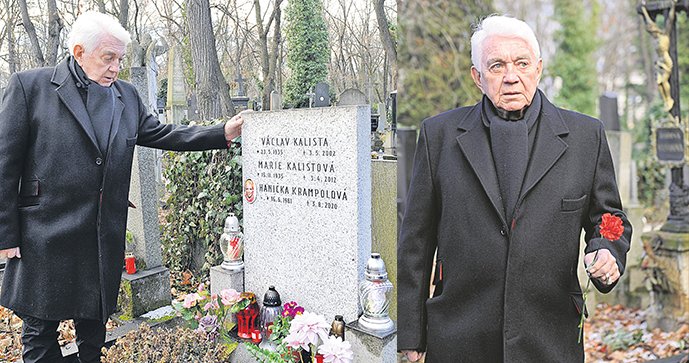 Jiří Krampol natáčel na hrobě Hanky