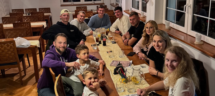 Narozeninový mejdan na Šumavě.