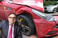 Ferrari drůbežího magnáta bouralo! Milionář Mach rozstřelil auto za 6 milionů