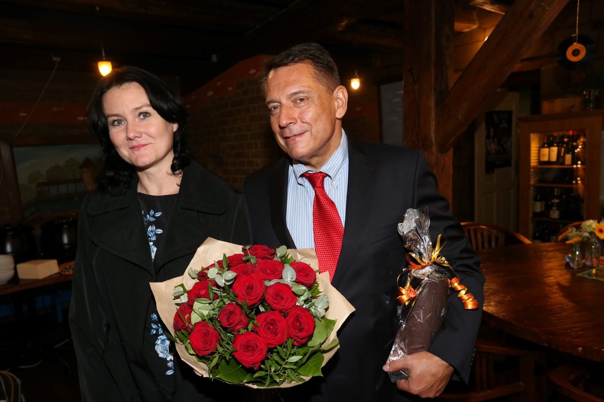 Expremiér Jiří Paroubek se svou partnerkou Gabrielou Kalábkovou.