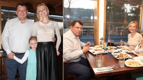 Jiří Paroubek vzal rodinu po návratu manželky z nemocnice do restaurace