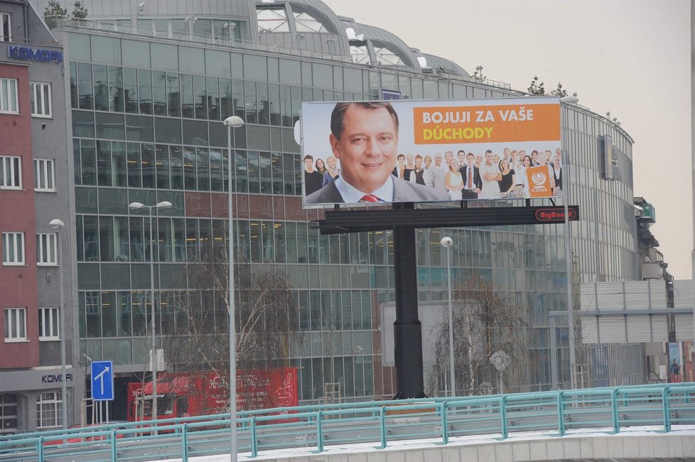 Jiří Paroubek, předvolební billboard, volby 2010