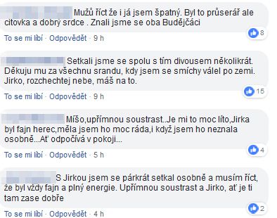 Reakce fanoušků na smrt Jiřího Pomeje, který zemřel na rakovinu.