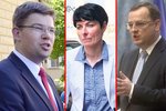 Jiří Pospíšil (vlevo) dnes skončil na ministerstvu spravedlnosti: Vaz mu zlomilo to, že chtěl povýšit do čela státního zastupitelství Lenku Bradáčovou. Premiéra Nečase však Pospíšil naštval několikrát již dříve