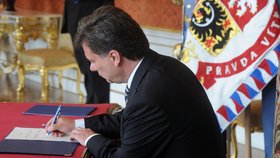 Pavel Blažek při oficiálním uvedení do funkce ministra spravedlnosti