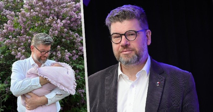 Jiří Pospíšil si užívá dcerku Medu.