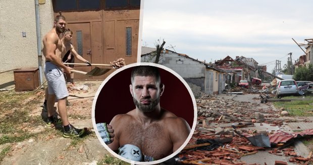 Trosky po tornádu přijel odklízet i MMA zápasník Jiří Procházka: K pláči, byl to masakr, popsal