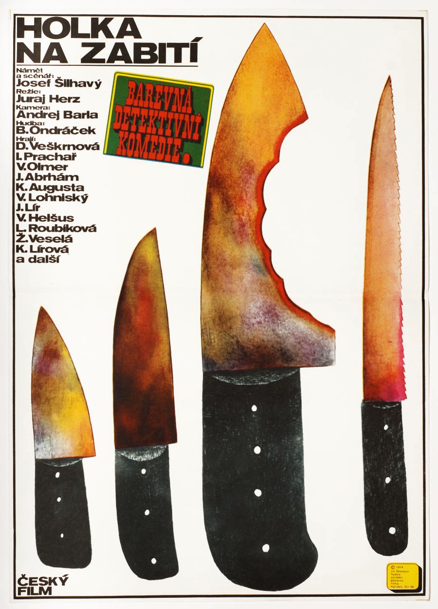 Filmový plakát ke kriminální komedii Holka na zabití s Dagmar Havlovou v hlavní roli.