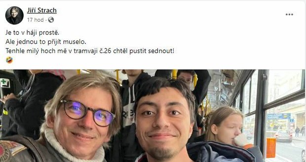 Jiří Strach zažil komickou situaci v tramvaji