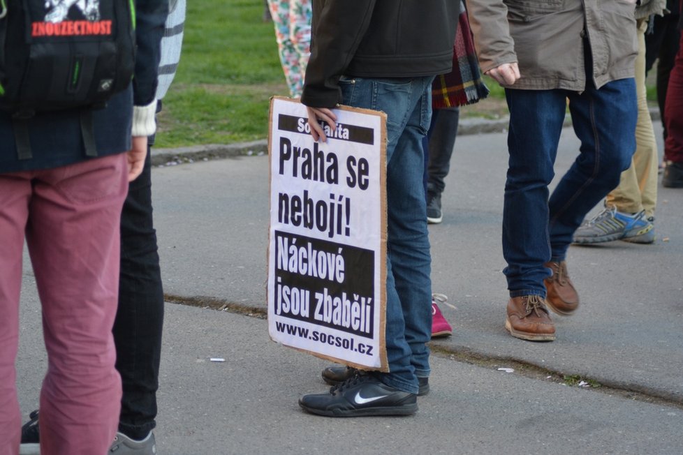 Solidární shromáždění na Jiřího z Poděbrad