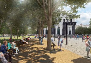 Vizualizace projektu náměstí Jiřího z Poděbrad