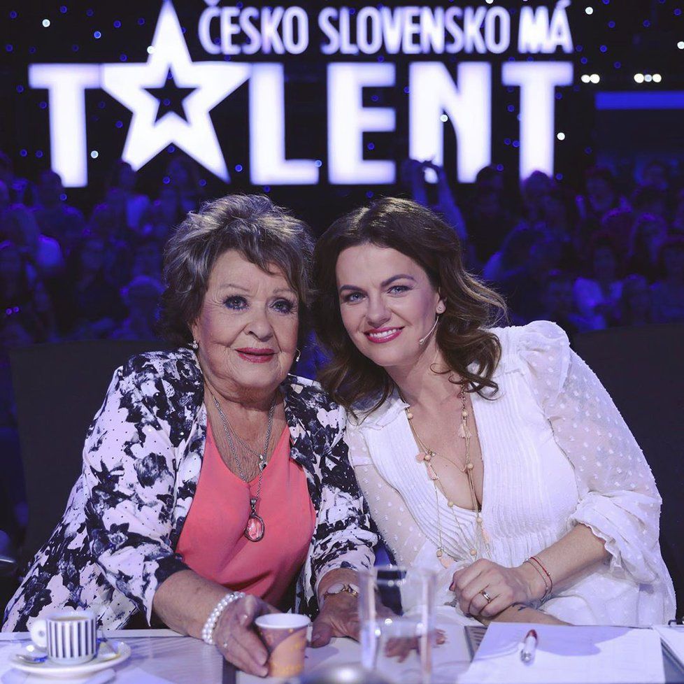 Jiřina Bohdalová se v soutěži Česko Slovensko má talent skvěle bavila.