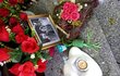 Kromě fotky se na hrobě objevil mj. svícen upomínající na film Horoucí srdce, v němž ztvárnila Boženu Němcovou.