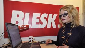 Jitka Asterová na chatu v redakci Blesk.cz