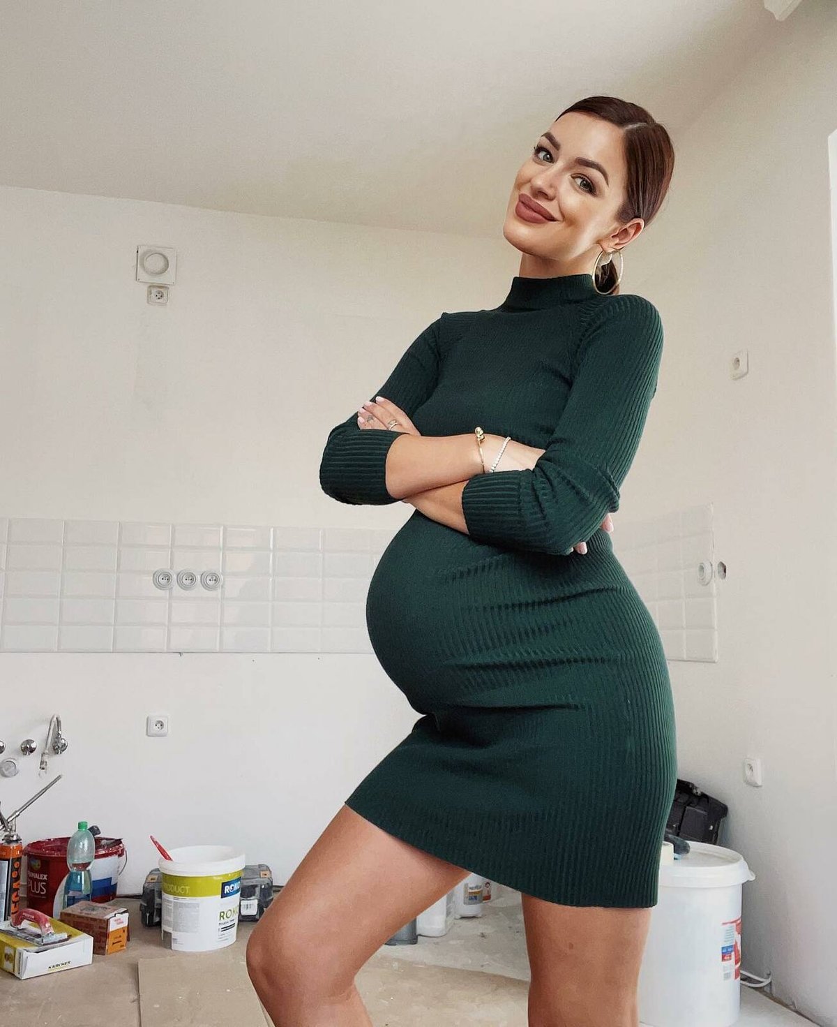 Těhotná Jitka Boho těsně před porodem.