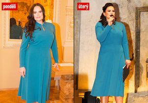 Jitka Čvančarová vytáhla dva dny po sobě stejné šaty.