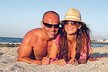 Jitka Válková na pláži s přítelem Mirkem Ciprou