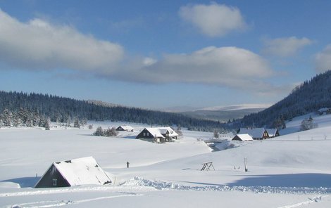 Nejstudenější místo Česka: Na Jizerce naměřili –28,0 °C.