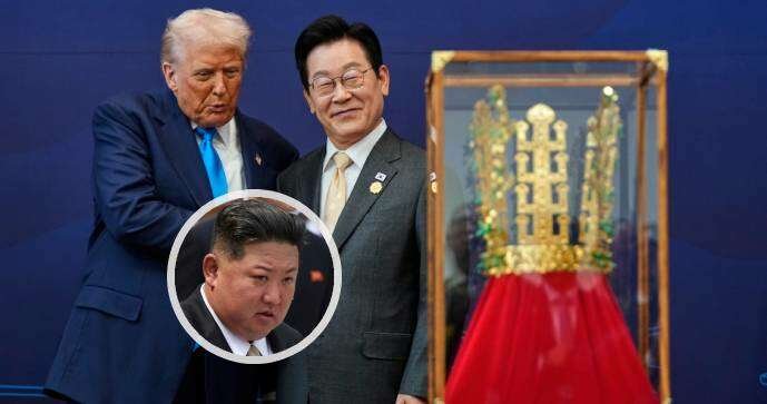 Trumpova návštěva Jižní Koreje ve znamení zlatého luxusu. A Kim opět chřestí zbraněmi.