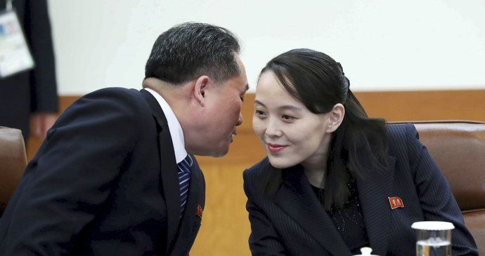 Sestra severokorejského vůdce Kim Jo-čong na jednání s jihokorejským prezidentem