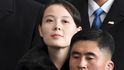 Sestra severokorejského vůdce Kim Jo-čong po příjezdu do Jižní Korey