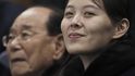 Sestra severokorejského diktátora Kim Jo-čong a Kim Jong-nam na hokejovém utkání