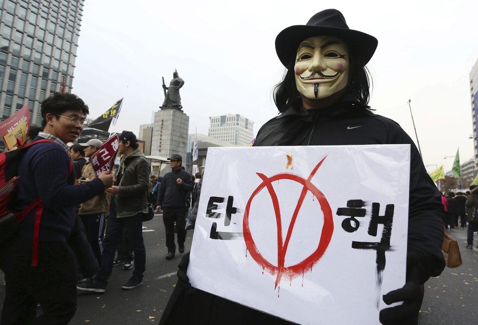 Demonstranti požadují rezignaci jihokorejské prezidentky.