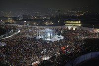 Přes milion Jihokorejců naštvala premiérka. Vyšli opět masově do ulic