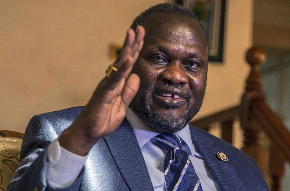 Svržený a uprchlý viceprezident Jižního Súdánu Riek Machar