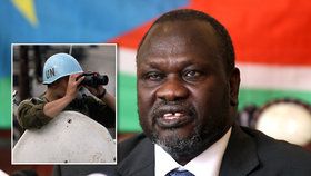 Vůdce jihosúdánských rebelů Riek Machar. Ve čtvrtek bylo v zemi uneseno 12 humanitárních pracovníků OSN a 20 příslušníků tzv. "modrých přileb". Ti však byli propuštěni.