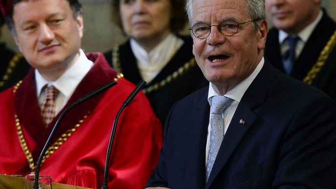 Joachim Gauck na UK v Praze