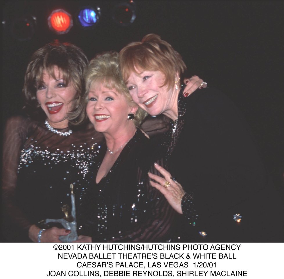 Joan Collins, Debbie Reynolds a Shirley MacLaine