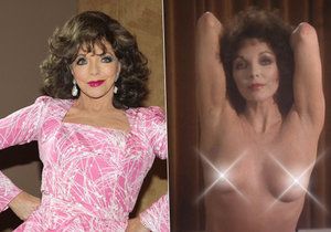 Joan Collins ukázala prsa.