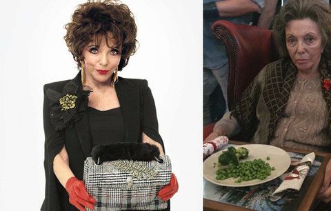 Štabajzna Joan Collins k nepoznání: Babička v domově důchodců!