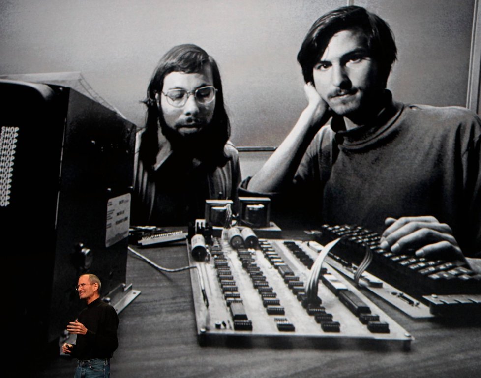 Zakladatelé firmy Apple, Steve Wozniak a Steve Jobs