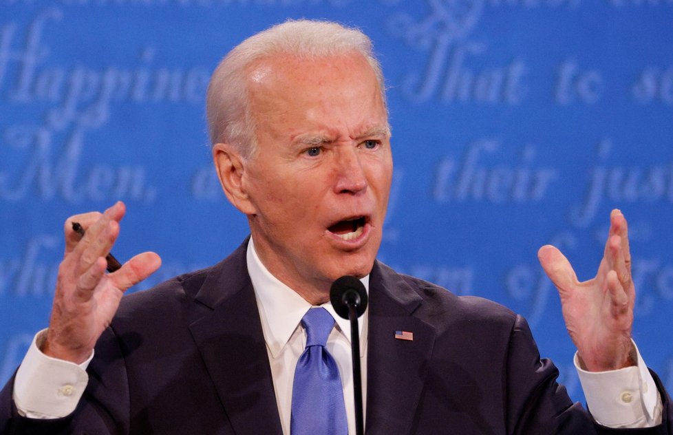 Trumpův rival Joe Biden během poslední debaty před volbami (23. 10. 2020)