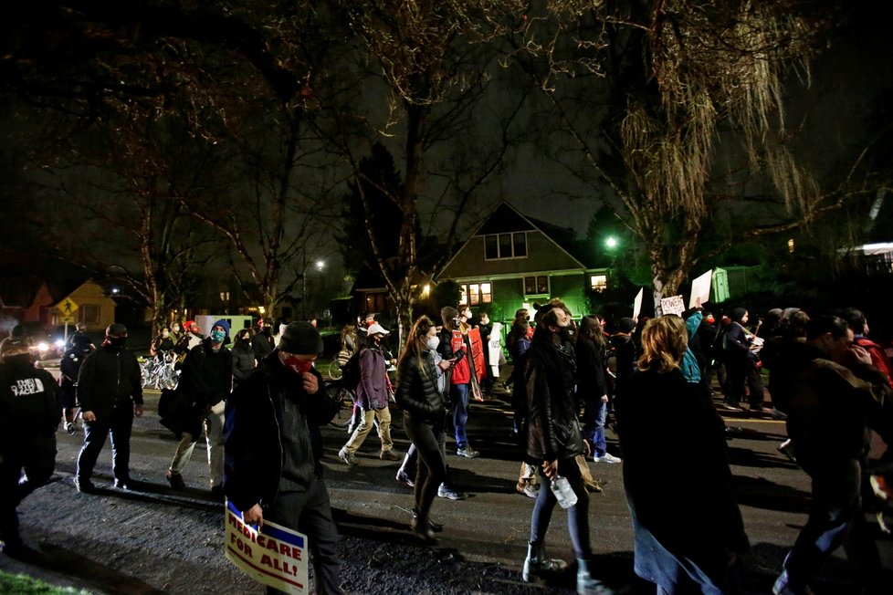 Protesty po Bidenově inauguraci v americkém Portlandu 